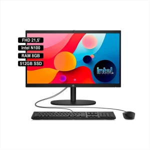 Todo en Uno HP AIO 22-DG0011LA con pantalla de 21.5" FHD